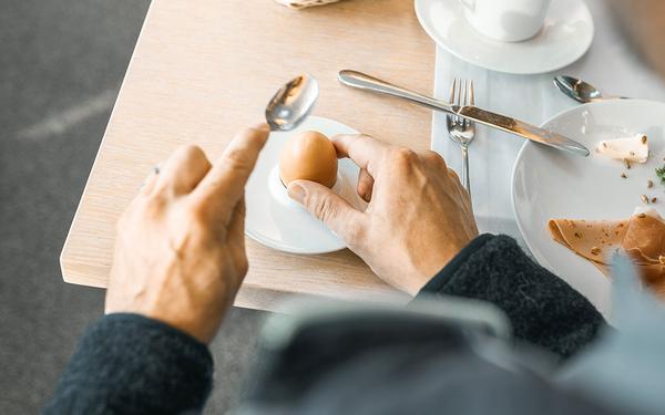 Eiergericht beim Frühstück im Vulkanlandhotel Legenstein in der Südoststeiermark