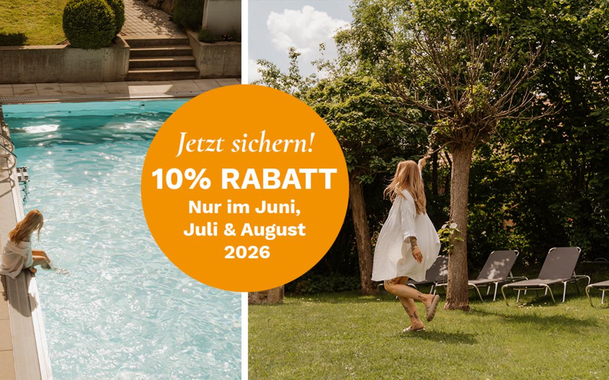 Sommer-Urlaubsangebot Unendlicher Urlaubsgenuss mit minus 10 Prozent